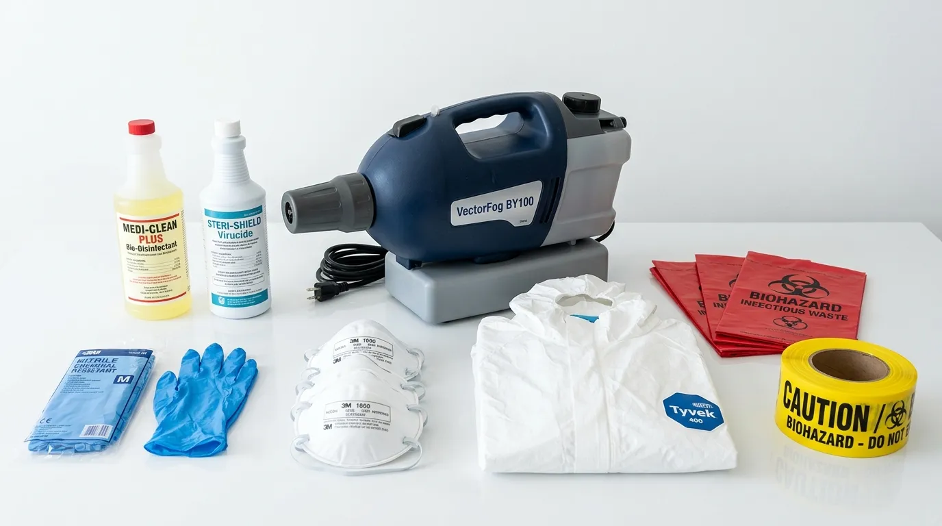 Professional biohazard remediation crew working in Gateway